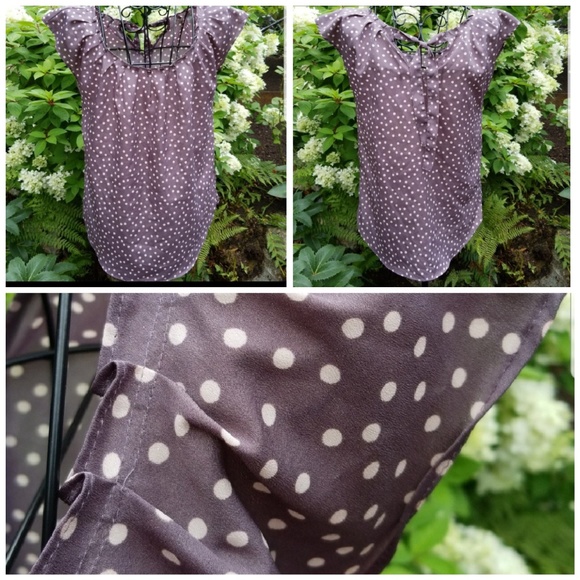 LC Lauren Conrad Tops - Lauren Conrad Cap Sleeve Blouse with Tie Back